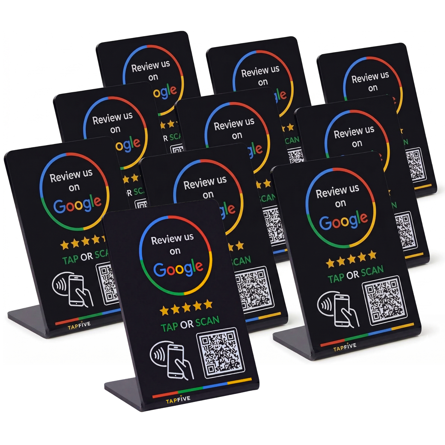 TapFive Google Review Tap Stand