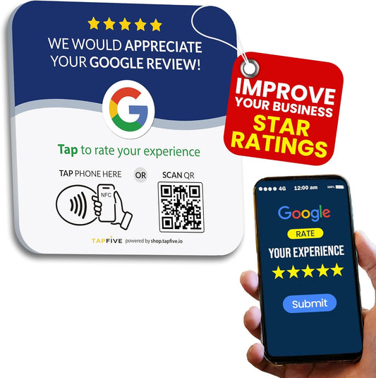 TapFive Google Review Plate