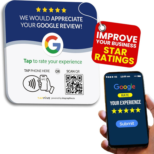 TapFive Google Review Plate