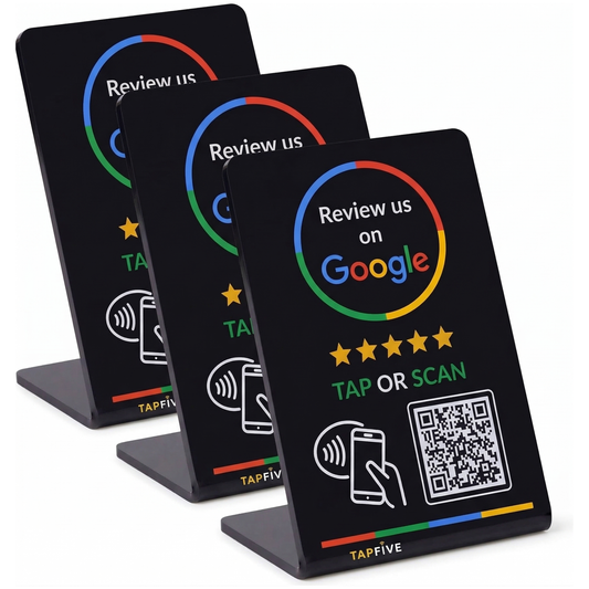 TapFive Google Review Tap Stand