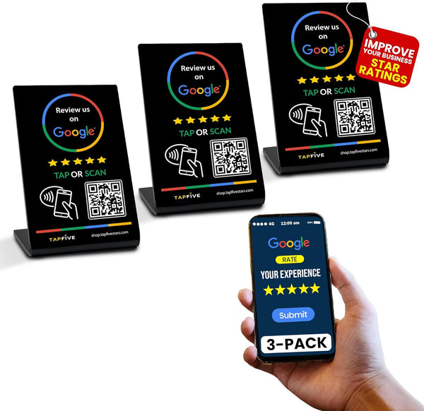 TapFive Google Review Tap Stand
