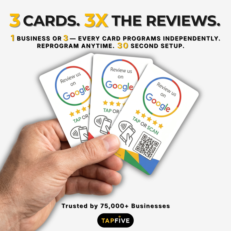 TapFive Google Review Tap Card - Reusable Smart QR Code and NFC - image 5