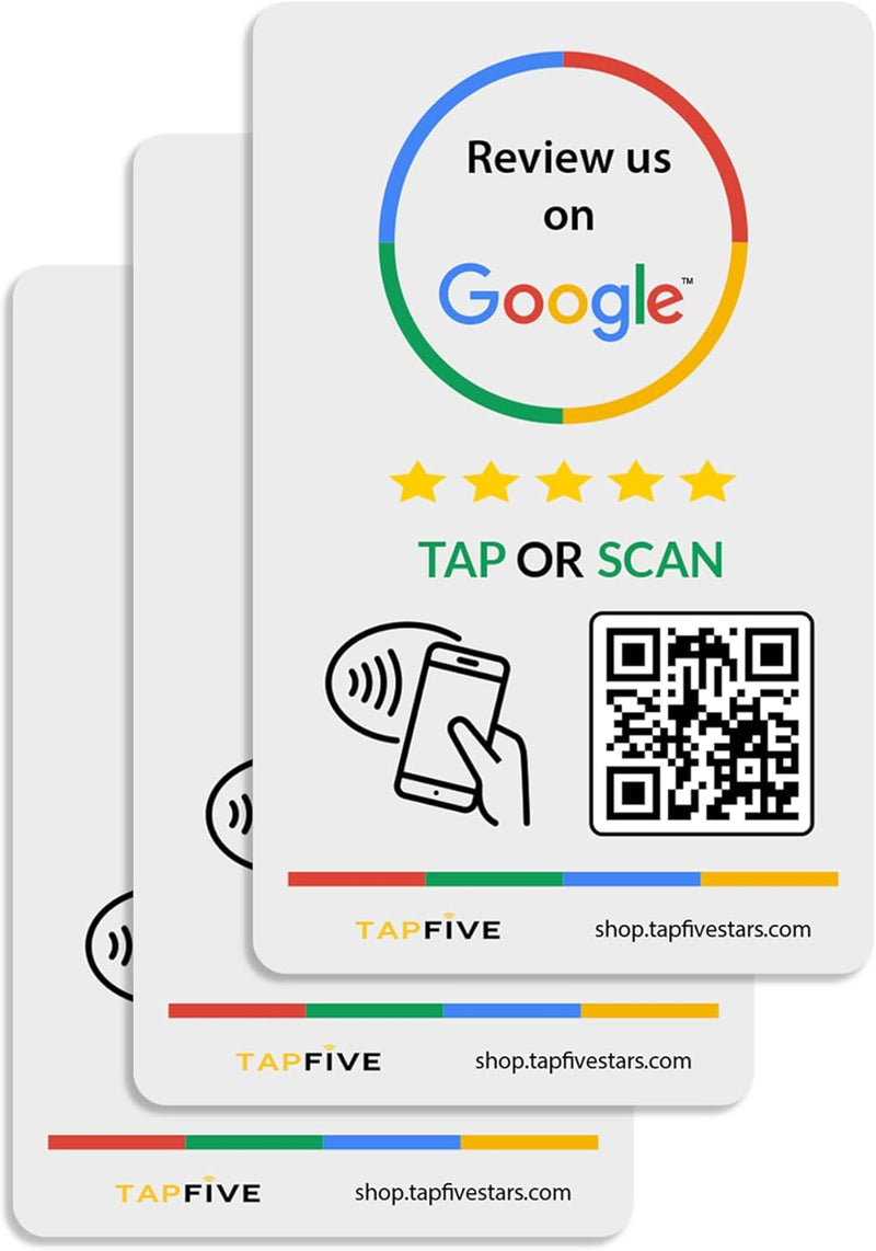 TapFive Google Review Sticker