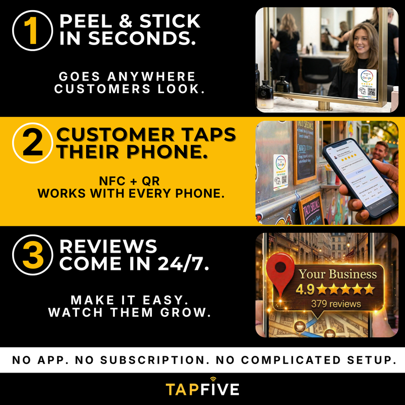 TapFive Google Review Sticker - image 4