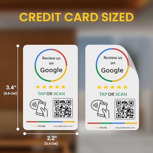 TapFive Google Review Sticker