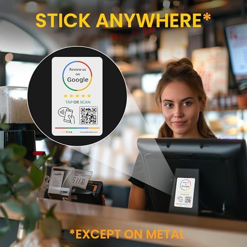 TapFive Google Review Sticker