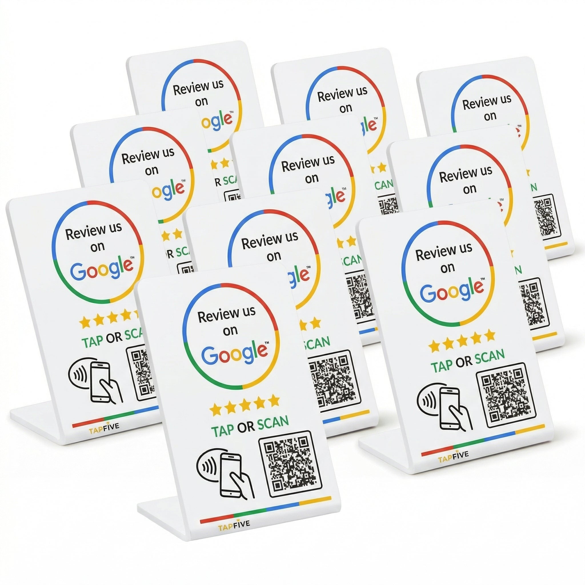 TapFive Google Review Tap Stand